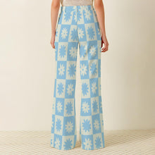 Load image into Gallery viewer, Baby Blue and White Floral Pants