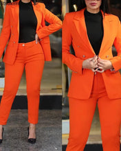 Load image into Gallery viewer, Tangerine Pants Suit | Lollipop Lady