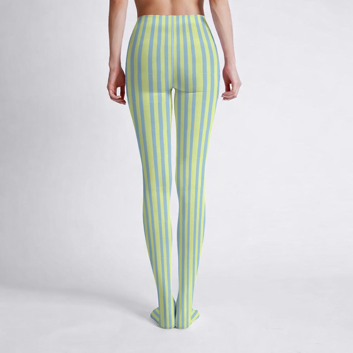Blue and Yellow Striped Tights