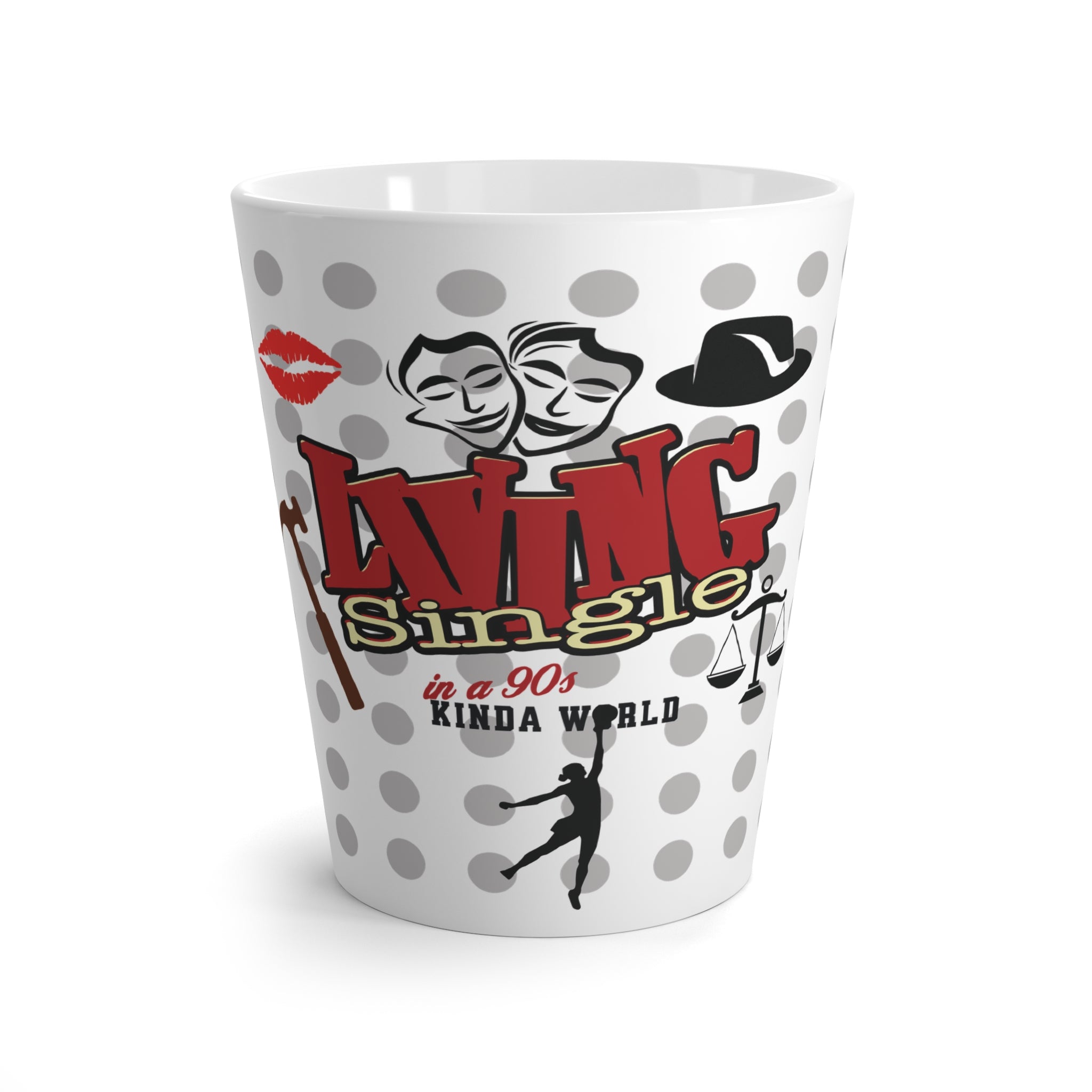 "Living Single" 90s latte coffee mug