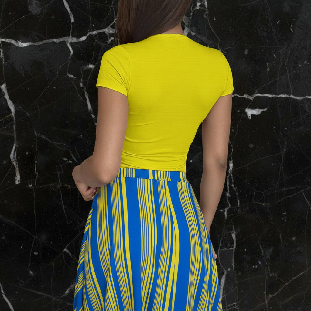 Lemon Yellow Slim Fit Ladies Tee