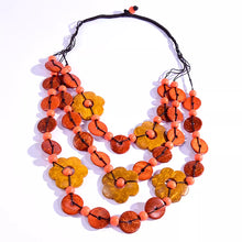 Load image into Gallery viewer, Color Pop Wooden Flower Necklace | Lollipop Lady
