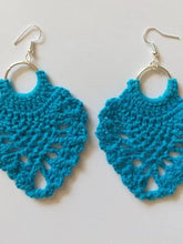 Load image into Gallery viewer, Blue Crochet Cerulean Earrings | Lollipop Lady

