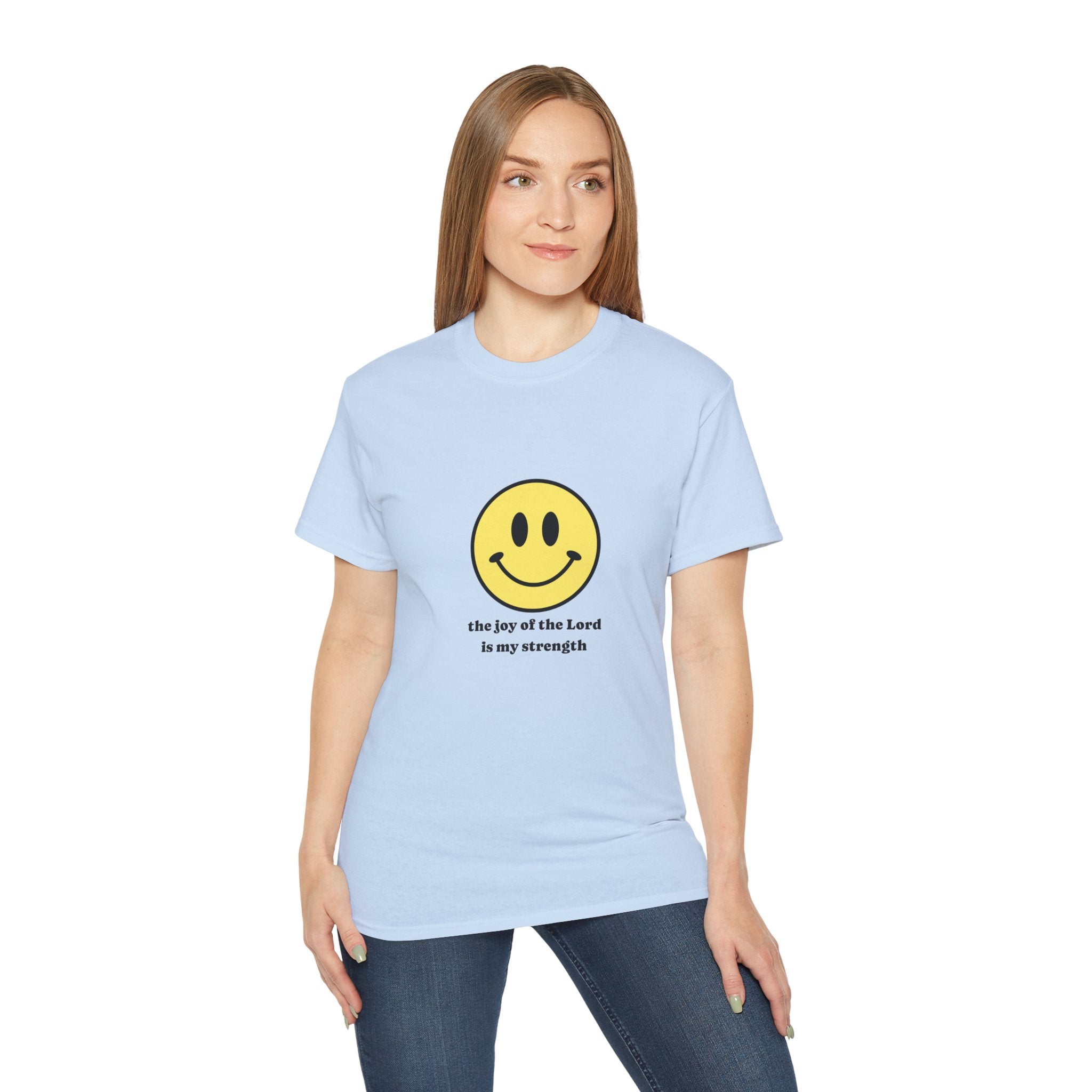 “the joy of the Lord is my strength” Smiley Face T-shirt