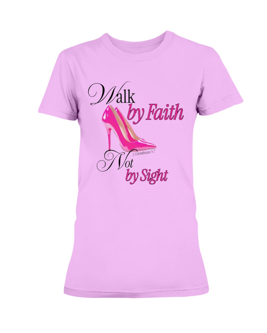 "Walk by Faith" Ladies' T-Shirt (Pink Version) | D'Nyce Streetwear