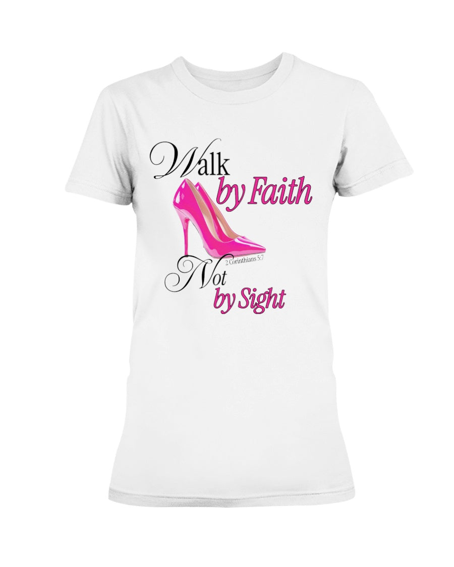 "Walk by Faith" Ladies' T-Shirt (Pink Version) | D'Nyce Streetwear