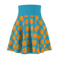 Swingy Turquoise Tangerine Print Skirt | Lollipop Lady